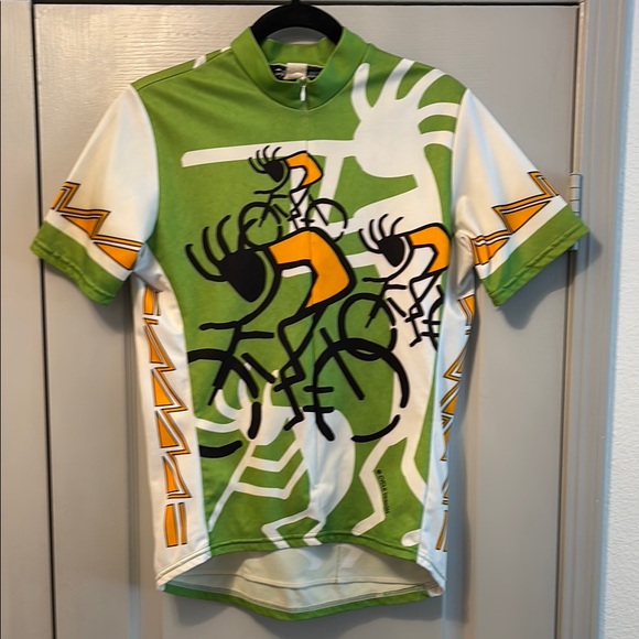 Performance by Cycle Designs Green/Orange/Black Cycling Jersey in Medium - Picture 1 of 5
